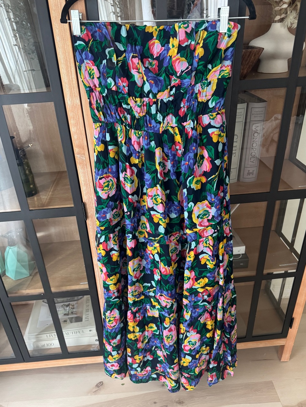 By Anthropologie The Somerset Strapless Maxi Dress floral gown colorful wedding - Picture 9 of 12